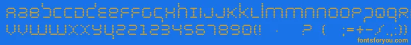 Byte Font – Orange Fonts on Blue Background
