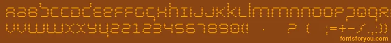 Byte Font – Orange Fonts on Brown Background