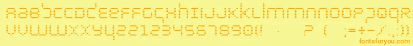 Byte Font – Orange Fonts on Yellow Background