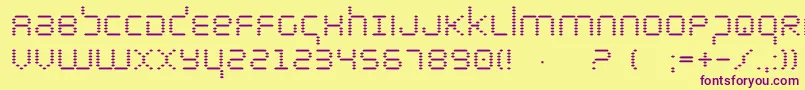 Byte Font – Purple Fonts on Yellow Background