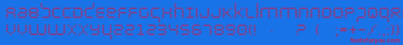 Byte Font – Red Fonts on Blue Background
