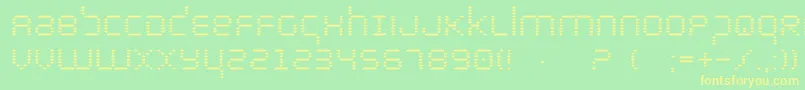 Byte Font – Yellow Fonts on Green Background