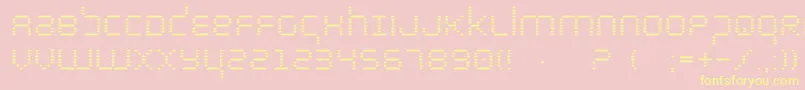 Byte Font – Yellow Fonts on Pink Background