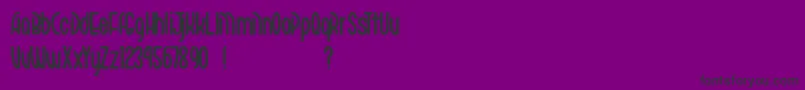 Шрифт MarikoChan – чёрные шрифты на фиолетовом фоне
