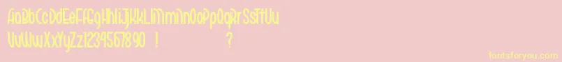 MarikoChan-Schriftart – Gelbe Schriften auf rosa Hintergrund