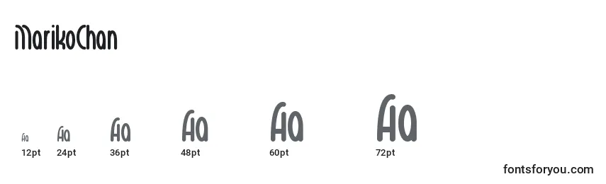 Размеры шрифта MarikoChan