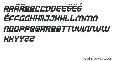 TrekTrooperBoldItalic font – macedonian Fonts
