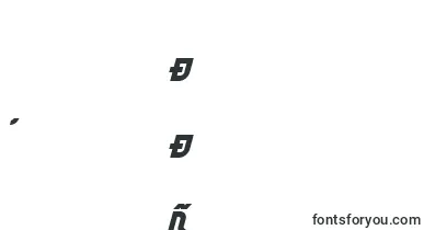 TrekTrooperBoldItalic font – serbian Fonts