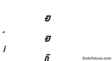 TrekTrooperBoldItalic font – mongolian Fonts