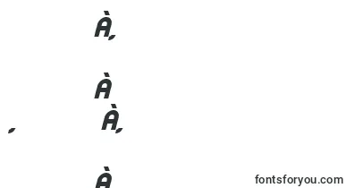 TrekTrooperBoldItalic font – thai Fonts