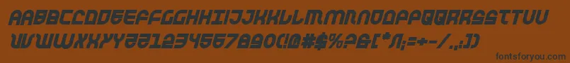 TrekTrooperBoldItalic Font – Black Fonts on Brown Background