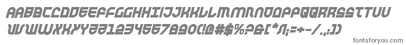 TrekTrooperBoldItalic Font – Gray Fonts on White Background