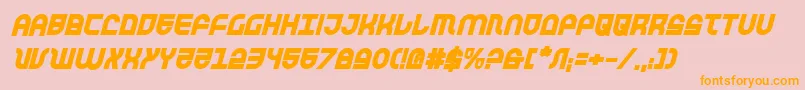 TrekTrooperBoldItalic Font – Orange Fonts on Pink Background