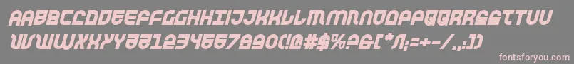 TrekTrooperBoldItalic Font – Pink Fonts on Gray Background