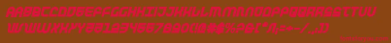 TrekTrooperBoldItalic Font – Red Fonts on Brown Background