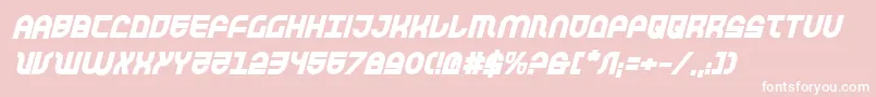 TrekTrooperBoldItalic Font – White Fonts on Pink Background