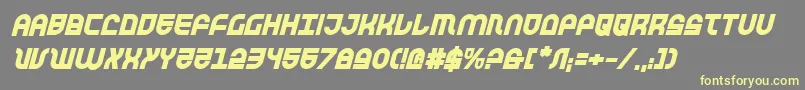 TrekTrooperBoldItalic Font – Yellow Fonts on Gray Background