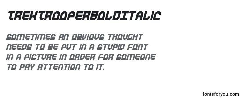 TrekTrooperBoldItalic Font