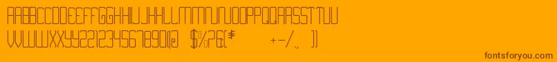Nimiran Font – Brown Fonts on Orange Background