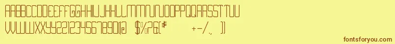 Nimiran Font – Brown Fonts on Yellow Background