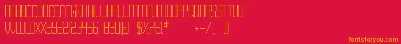 フォントNimiran – 赤い背景にオレンジの文字