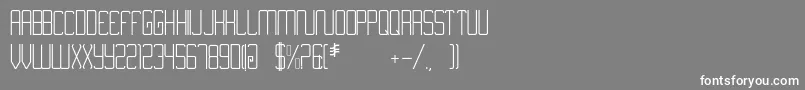 Nimiran Font – White Fonts on Gray Background