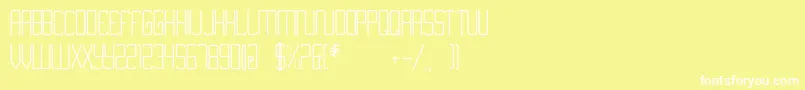 Nimiran Font – White Fonts on Yellow Background
