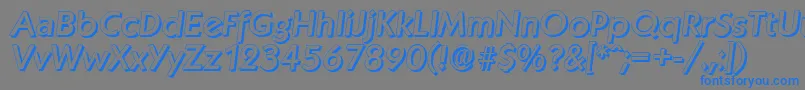 Шрифт KoblenzshadowMediumItalic – синие шрифты на сером фоне