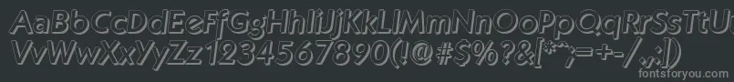 fuente KoblenzshadowMediumItalic – Fuentes Grises Sobre Fondo Negro