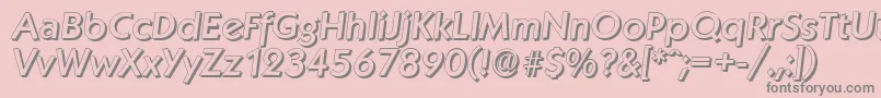 KoblenzshadowMediumItalic Font – Gray Fonts on Pink Background
