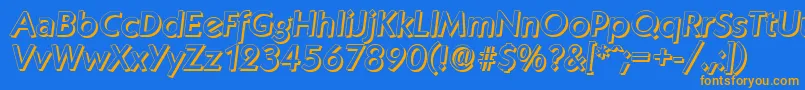 KoblenzshadowMediumItalic Font – Orange Fonts on Blue Background