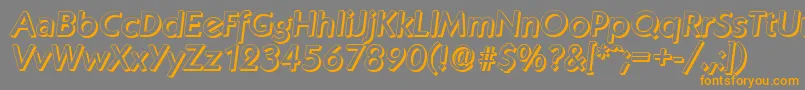 KoblenzshadowMediumItalic Font – Orange Fonts on Gray Background