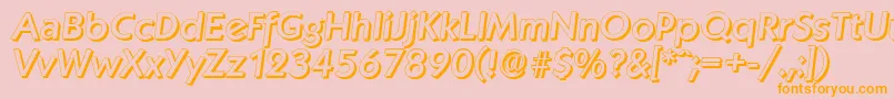 KoblenzshadowMediumItalic Font – Orange Fonts on Pink Background