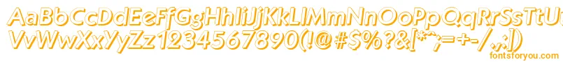フォントKoblenzshadowMediumItalic – オレンジのフォント