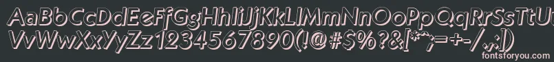 KoblenzshadowMediumItalic Font – Pink Fonts on Black Background