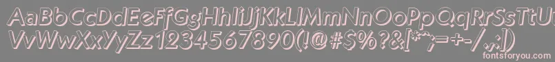 KoblenzshadowMediumItalic Font – Pink Fonts on Gray Background