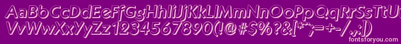 KoblenzshadowMediumItalic Font – Pink Fonts on Purple Background