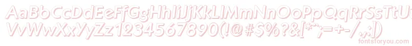 KoblenzshadowMediumItalic Font – Pink Fonts on White Background