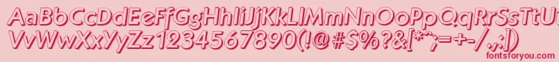 KoblenzshadowMediumItalic Font – Red Fonts on Pink Background