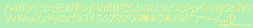 fuente KoblenzshadowMediumItalic – Fuentes Amarillas Sobre Fondo Verde