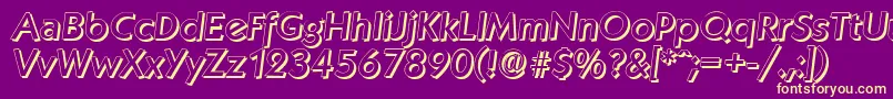 KoblenzshadowMediumItalic Font – Yellow Fonts on Purple Background