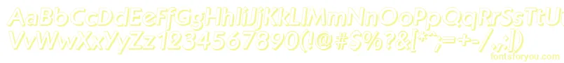 KoblenzshadowMediumItalic Font – Yellow Fonts on White Background