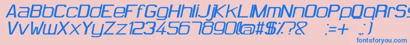 HugFemmesItalic Font – Blue Fonts on Pink Background