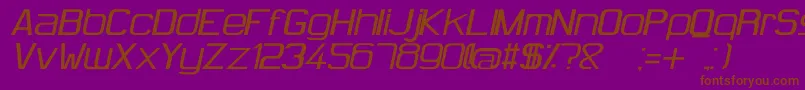 HugFemmesItalic Font – Brown Fonts on Purple Background