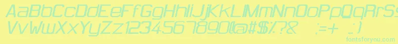 HugFemmesItalic Font – Green Fonts on Yellow Background