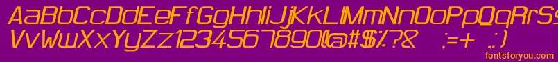 HugFemmesItalic Font – Orange Fonts on Purple Background