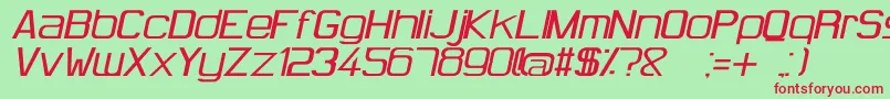 HugFemmesItalic Font – Red Fonts on Green Background