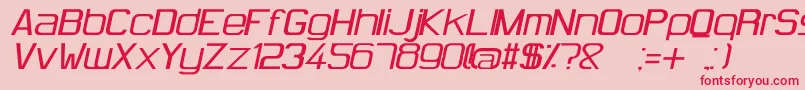 HugFemmesItalic Font – Red Fonts on Pink Background