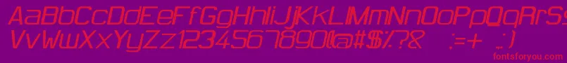 HugFemmesItalic Font – Red Fonts on Purple Background