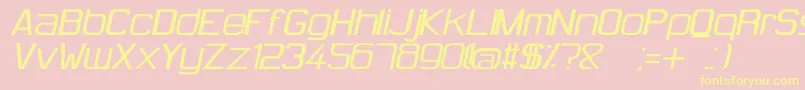 HugFemmesItalic Font – Yellow Fonts on Pink Background